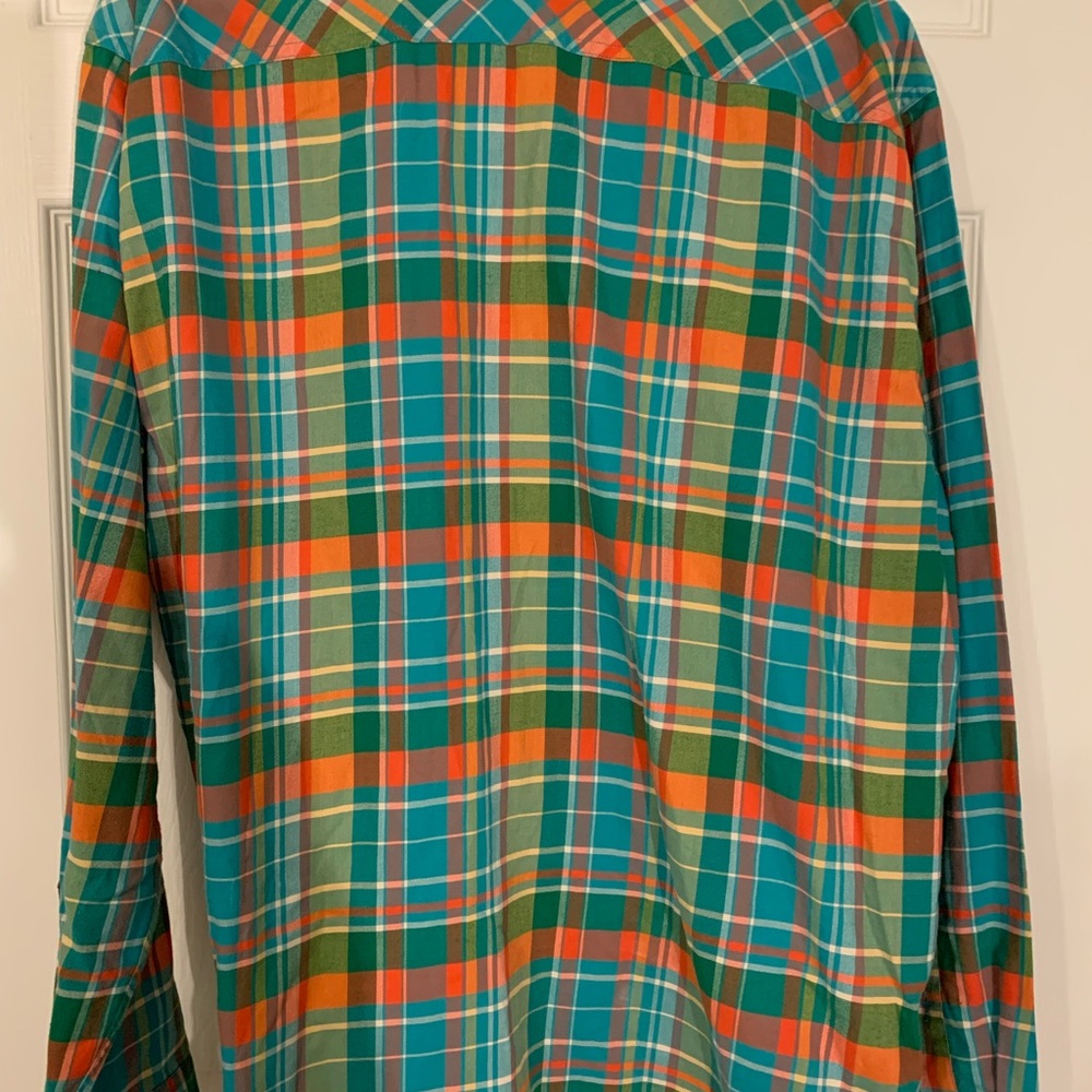 Patagonia Organic Cotton Mens Vibrant Plaid Button-Down Shirt Gorgeous XL - Picture 5 of 6